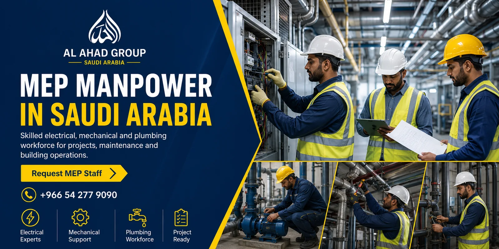 AL AHAD GROUP technical and MEP workforce support team supporting employers in Taif, Saudi Arabia