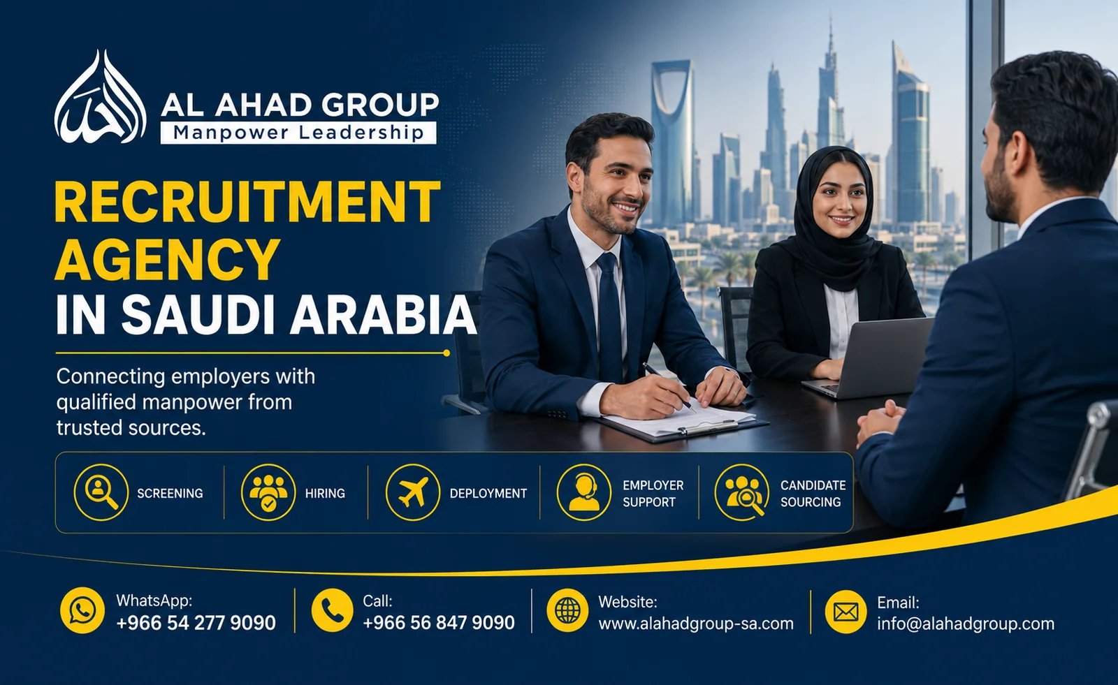 AL AHAD GROUP Saudi recruitment support team supporting employers in Taif, Saudi Arabia