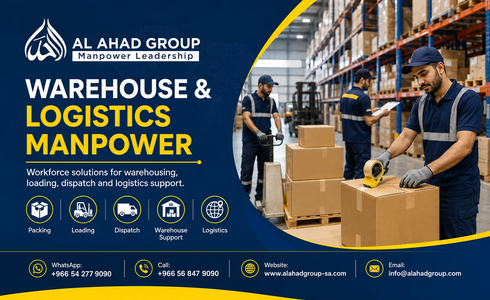 AL AHAD GROUP operations and logistics manpower team supporting employers in Taif, Saudi Arabia